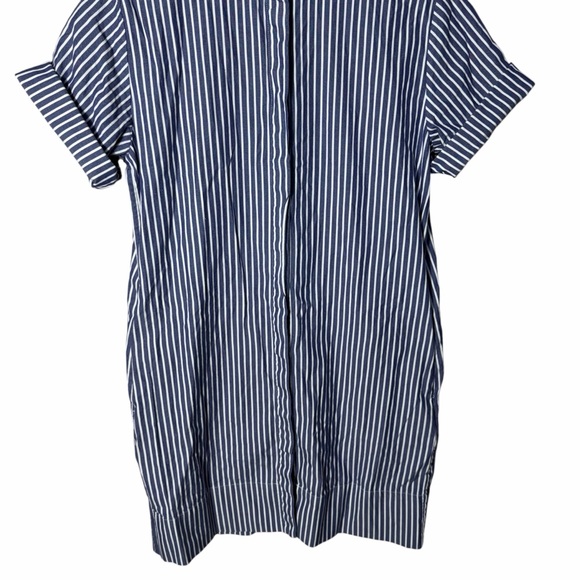 Everlane Striped Collarless Shirt Dress Size 2 - Picture 2 of 10